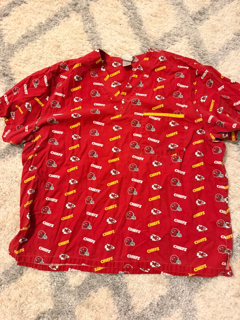 NFL Red Kansas City Chiefs All-Over Logo Shirt